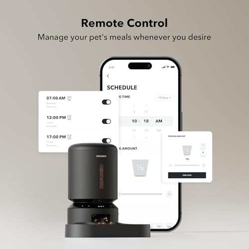 Automatic Cat Feeder with Camera for Two Cats