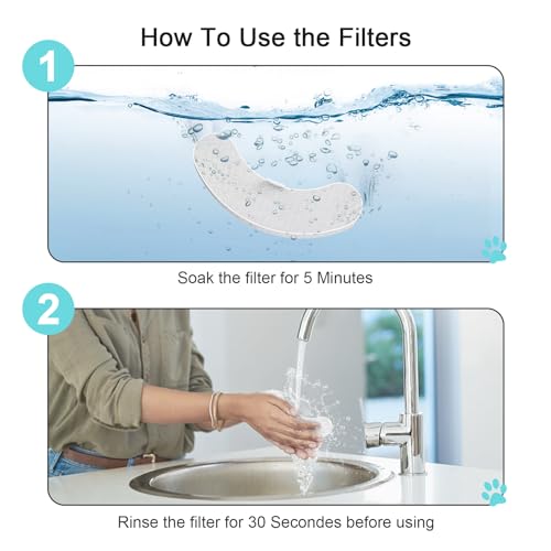 5L 8L Large Automatic Pet Water Dispenser Water Fountain Replacement Filters with Pump Sponge