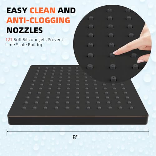 cUPC Certified Thick Metal 8'' Rain Shower Head