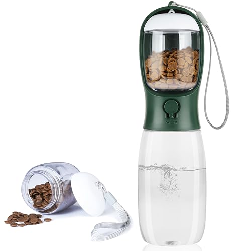 Dog Water Bottle with Food Container