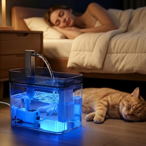 Cute Small Cat Water Fountain 1.5L