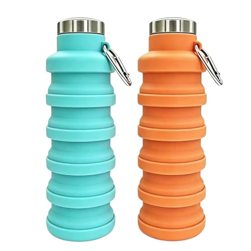 Collapsible Water Bottle 17oz（500ml） (2 Count)