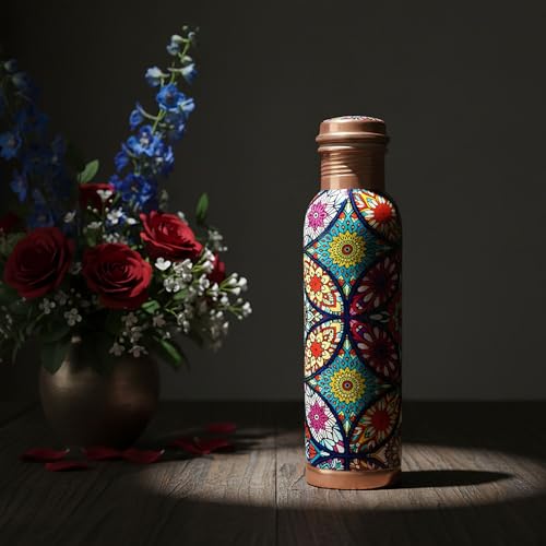 Pure Printed Copper Water Bottle