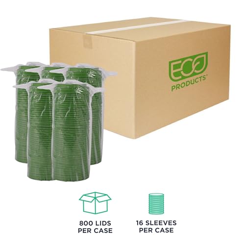 Eco Products Compostable Coffee Cup Lids (800 Count)
