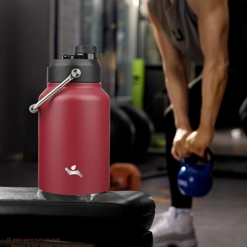 64 oz Insulated Stainless Steel Water Bottle Jug with Handle
