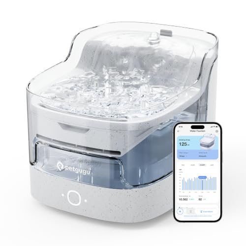 AI Cat Water Fountain with App Monitoring (4.63 Pound)