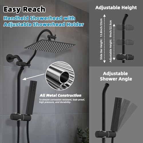 12'' Rainfall Shower Head with 4
