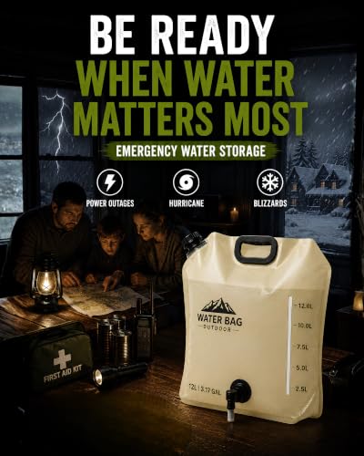3.17 Gallon 12L Collapsible Water Container with Spigot