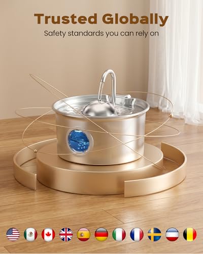 Cat Water Fountain Stainless Steel