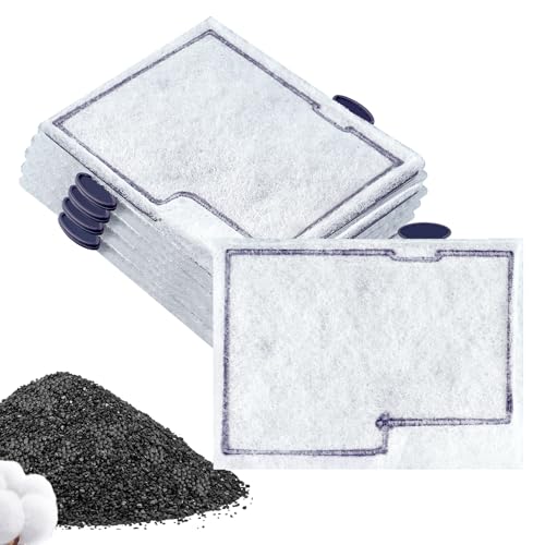 10 Packs Small Replacement Filter Cartridges for Aqueon QuietFlow E Internal Power Filter Size 10 and Minibow Aquarium Filters Size 1 (6 Ounce)