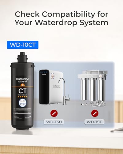 WD 10CT Water Filter Replacement for Waterdrop TSA & TSB 3