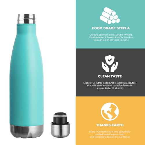 17oz Sport Water Bottle Vacuum Insulated Stainless Steel Leak