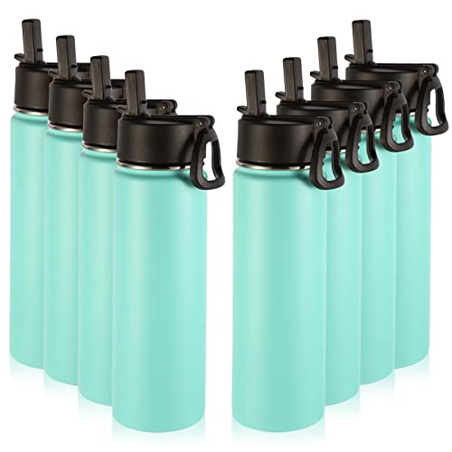 Insulated Water Bottles with Straw Bulk 8 Pack (8 Count)