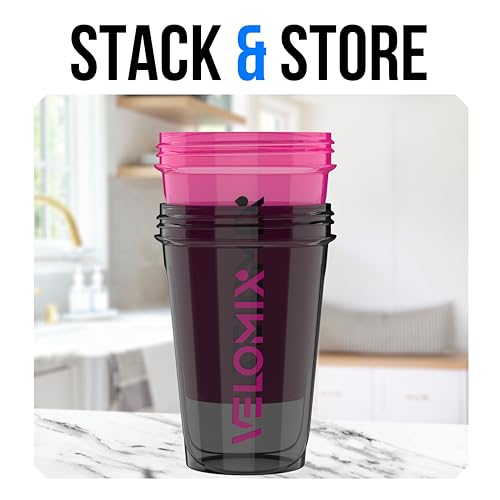 2 Pack 20oz Protein Shaker Bottle for Protein Mixes (2 Count)