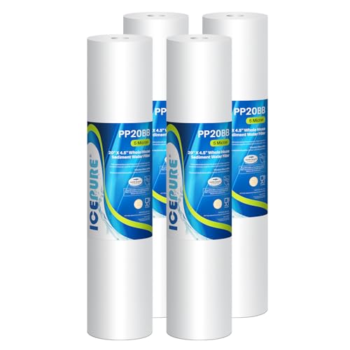 5 Micron 20" x 4.5" Whole House Sediment Water Filter (4 Count)