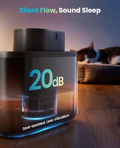 2.2L 74oz Wireless Cat Water Fountain