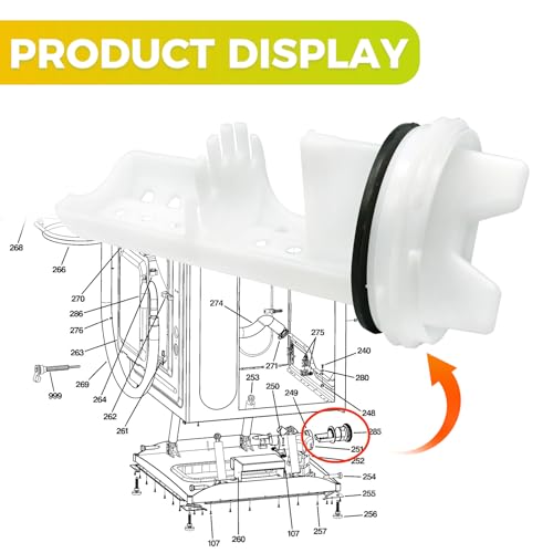 WH11X34741 Washer Drain Pump Filter Replacement for GE Front Load Washers Replaces WH23X10029