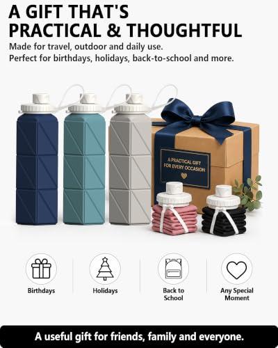Collapsible Water Bottles 21oz (2 Count)