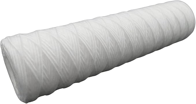 IPW Industries Inc. 5 Micron String Wound Water Filter for Universal Whole House Replacement Cartridge Sediment Filters for Well Water 10" x 2.5" - 6 Pack