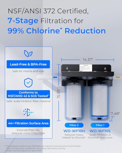 WHF21 SH Whole House Water Filter System for Well Water