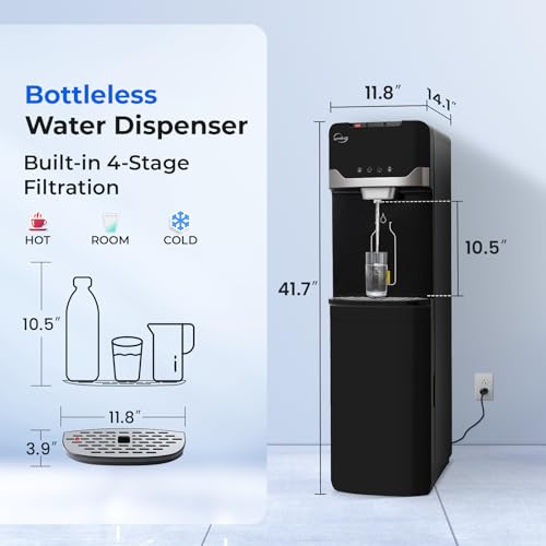 Bottleless Water Dispenser with 4