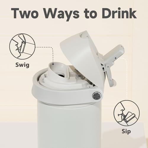 24 oz Insulated Water Bottle with Straw