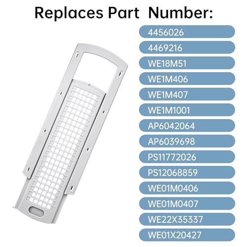 WE22X35337 Washer Dryer Lint Screen Filter And Lint Filter Slide Assembly