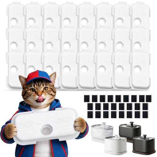 25+25 Pack Replacement Filters for PETLIBRO Dockstream Cat Water Fountain (50 Count)