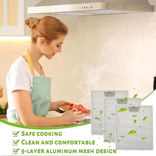 WB02X24871 Range Hood Grease Filter Replacement 5 Layer Aluminum Mesh Hood Grease Filter Fit for GE JVW5361SJSS JVW5361EJ1ES JVW5361EJES