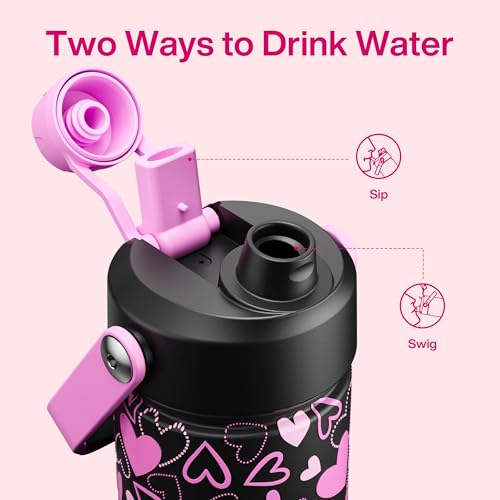 Insulated Water Bottle with Straw Stainless Steel Water Bottle