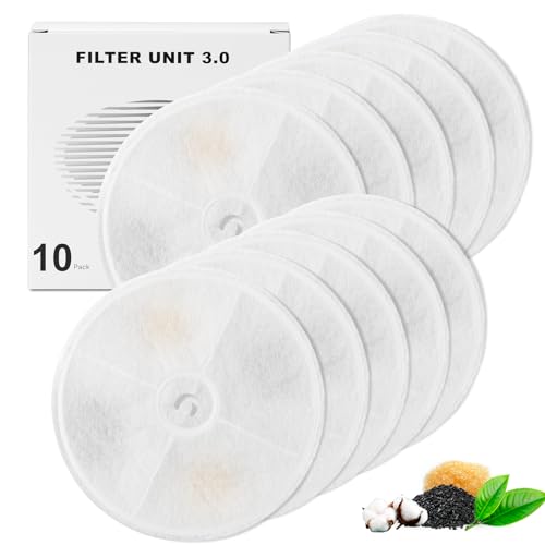 Upgraded Filter Units 3.0 for Cat Water Fountains E versweet 2S (10 Count)