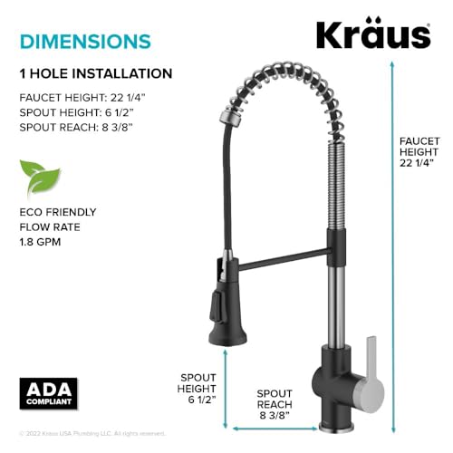 Britt Commercial Style Single Handle Pull Down Kitchen Faucet in Spot