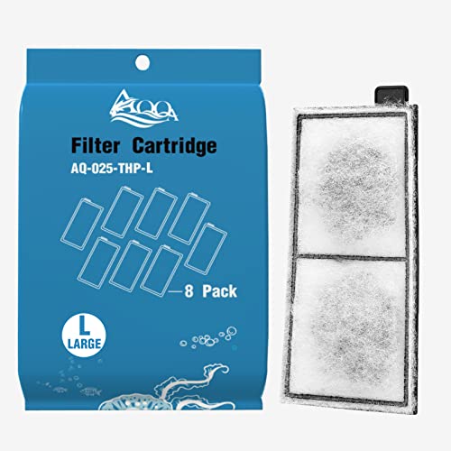 8 Pack Aquarium Replacement Filter Cartridge Fish Tank Filter Cartridge for Aquarium Internal Filter