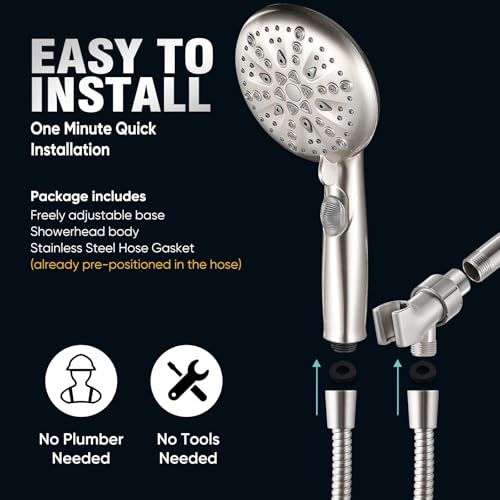 9 Spray Modes Handheld Shower Head