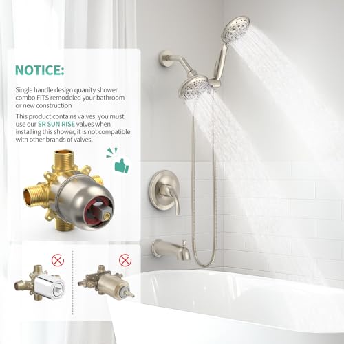 Dual 2 in 1 Shower System with Tub Spout (123.2 Ounce)