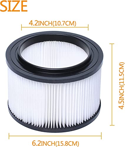 17810 Filter Compatible with Craftsman 4 Gallon Vacuum Filter (4 Count)