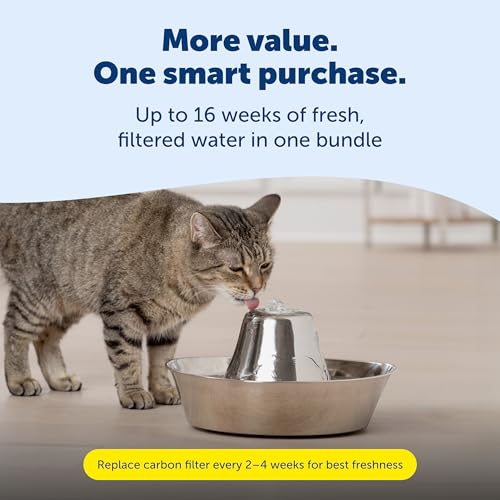 Seaside Stainless Cat & Dog Fountain with 4