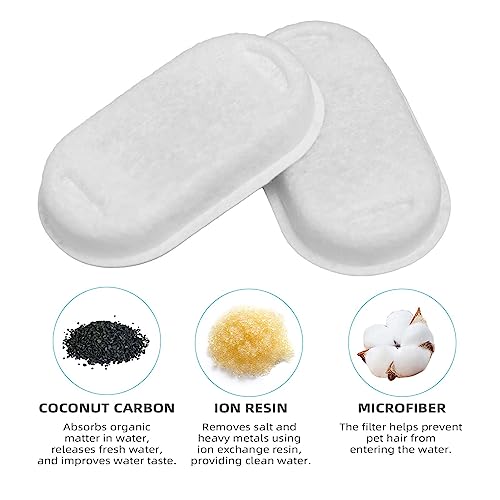 Cat Water Fountain Filter Compatible with Stainless Steel Dispenser (12 Count)