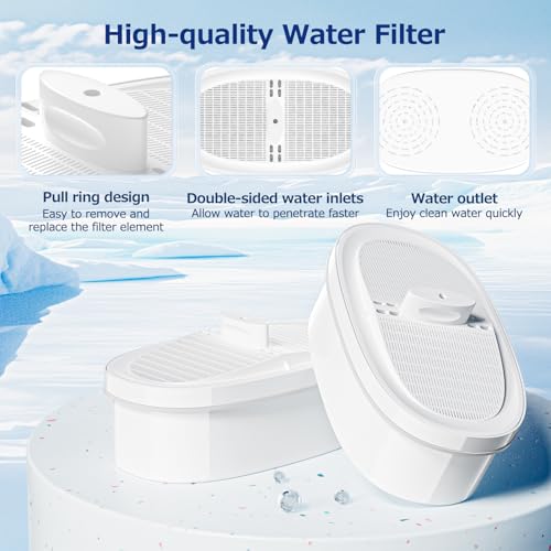 WD-PF-01A Plus Replacement Filter for All Waterdrop Pitcher Filtration (4 Count)