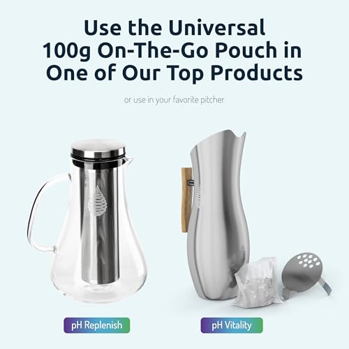 pH Vitality Alkaline Water Filter Pitcher for Drinking Water Stainless Steel