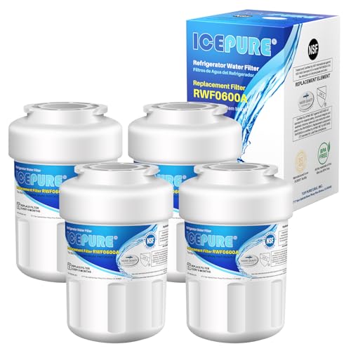 RWF0600A Refrigerator Water Filter Replacement for GE MWF (4 Count)