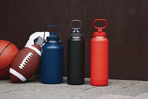 Sport Triple Insulated Water Bottle with Spout Lid and Ice Blocker