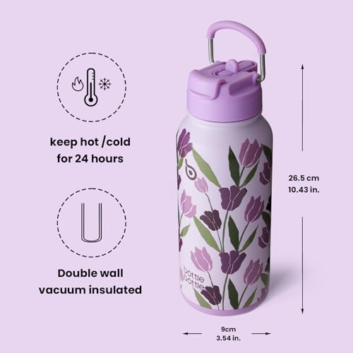 32oz Insulated Water Bottle with Pill Box