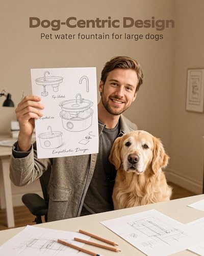 Dog Water Fountain for Large Dogs