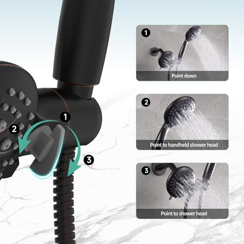 Dual 2 in 1 Shower System with Tub Spout