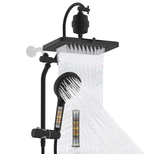 5 spray Filtered Rainfall Shower Head Combo