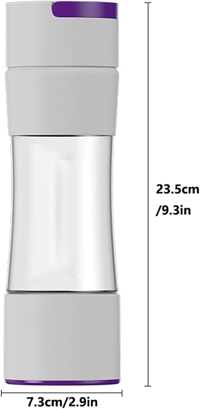 420ml Glass Hydrogen Water Bottle – Rechargeable PEM Hydrogen Water Generator with USB Charging, Smart Electric Water Ionizer for Travel, Fitness & Daily Hydration (White/Black) White
