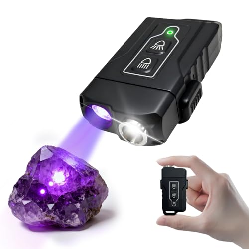 Flashlight Rechargeable with 365nm UV Black Light and White Light