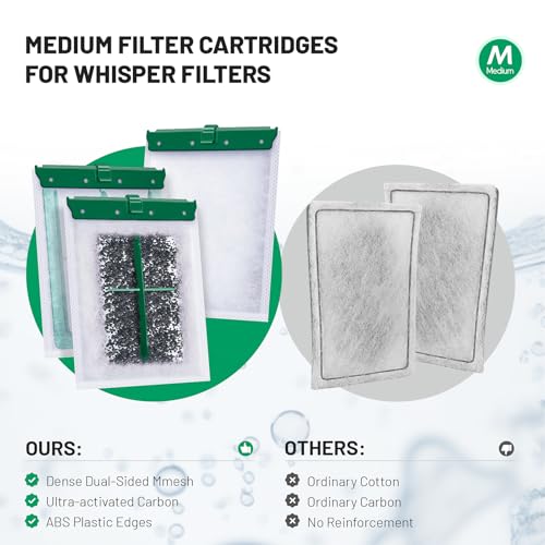 16 Count Medium Filter Cartridges Compatible with Whisper Bio Bag Filters
