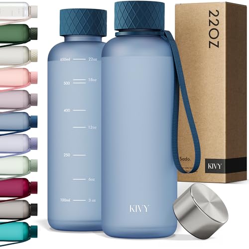 Slim Water Bottle 22oz [Lightweight & Shatterproof]